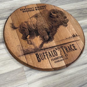 Buffalo Trace whiskey bourbon barrel head