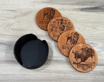 Buffalo Trace Coasters | Buffalo Trace Barrel | bourbon gift for him | Bourbon Gift Ideas for men | Bourbon Coasters | Drink Coasters