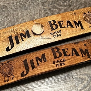 Bourbon Barrel | Jim Beam Whiskey Bourbon | Barrel Stave | Wall Art | Jim Beam Whiskey | Jim Beam Stave | bourbon gift ideas | Bourbon Gift