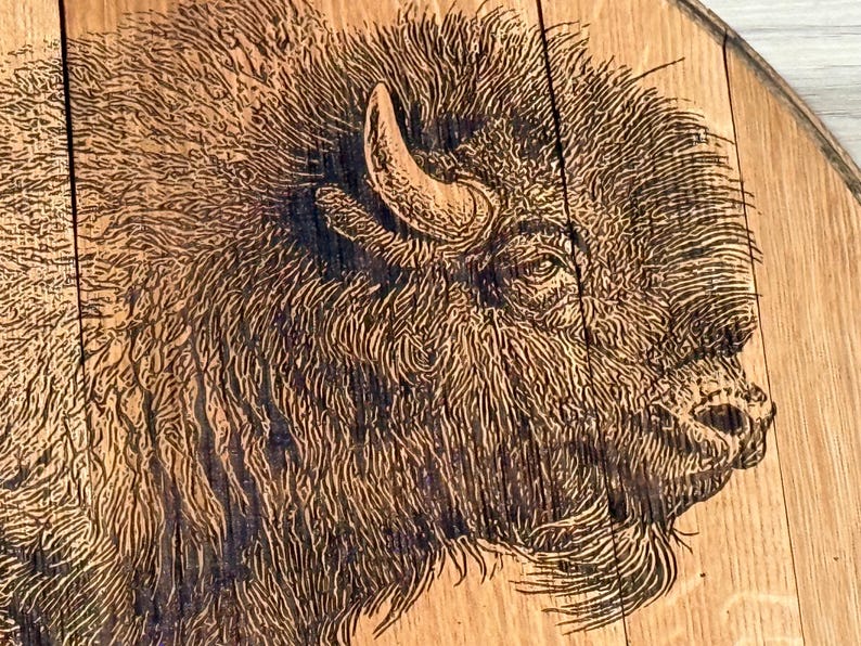 Buffalo Trace whiskey bourbon barrel head