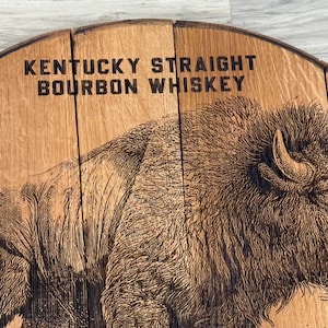 Buffalo Trace whiskey bourbon barrel head