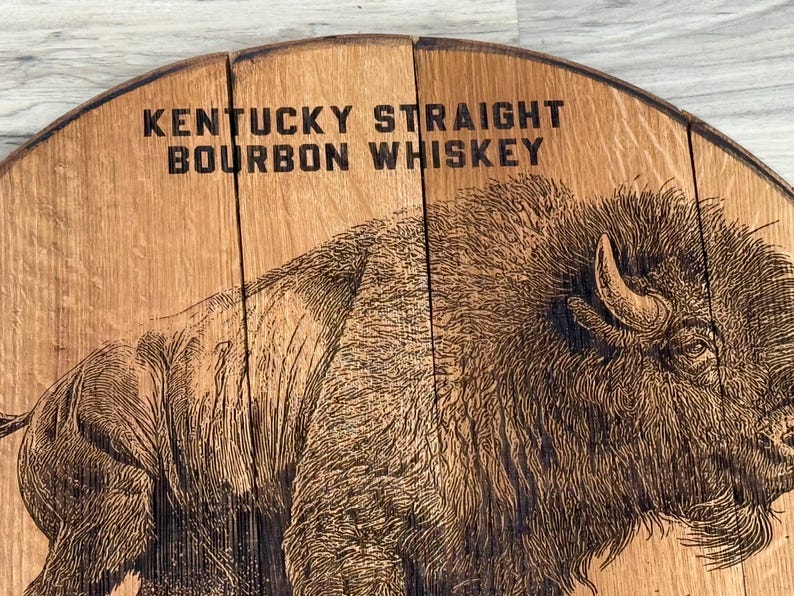 Buffalo Trace whiskey bourbon barrel head