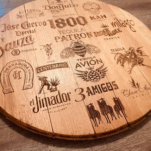 Tequila Bar Sign Wood Signs | Tequila Barrel Head | Tequila | Tequila Gifts for men | 1800 tequila label | Patron Tequila | Tequila gifts |