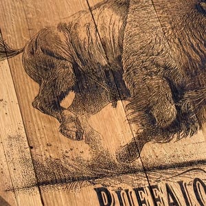 Buffalo Trace whiskey bourbon barrel head