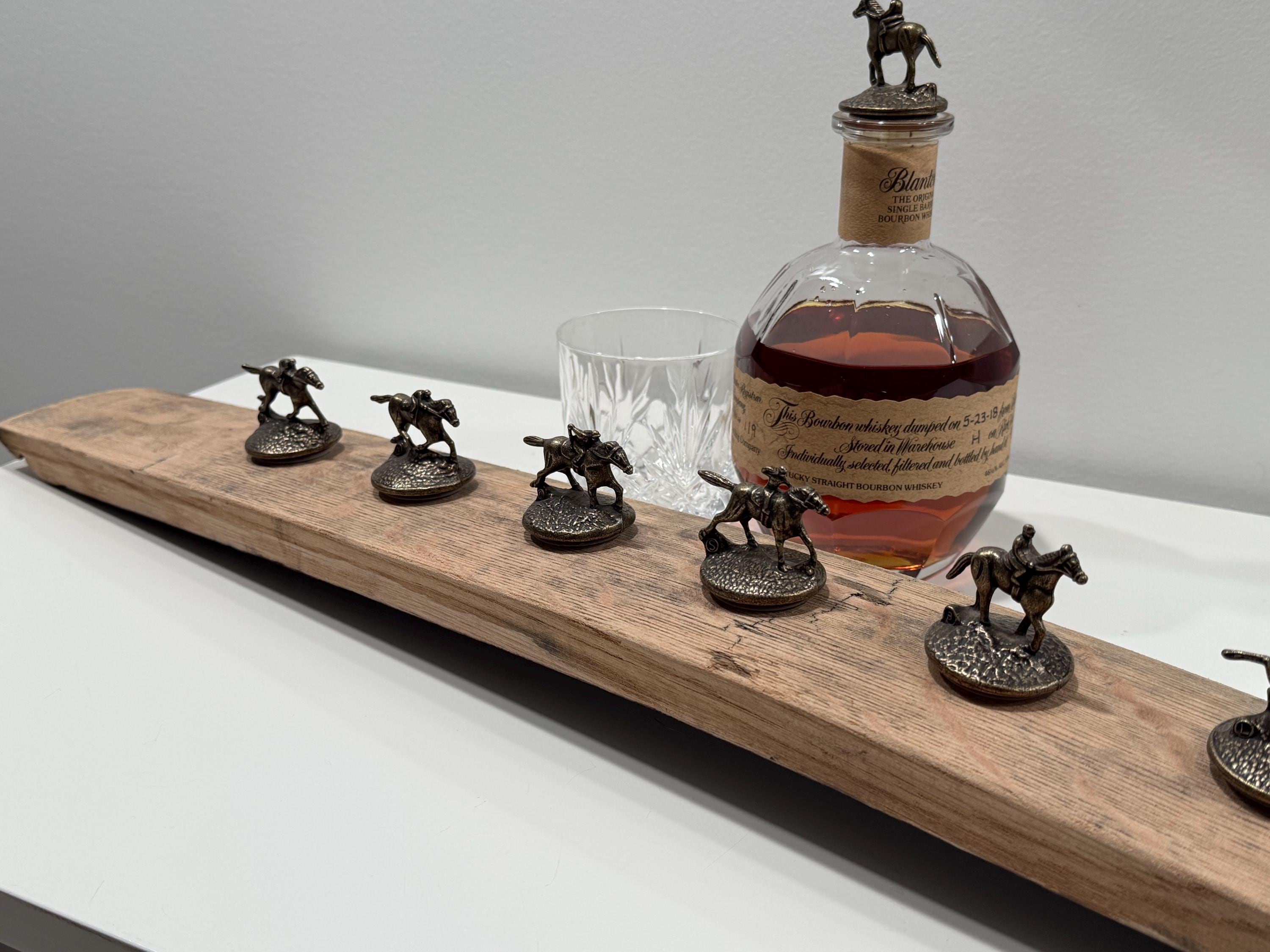 Blantons Bourbon Stopper Display Barrel Stave | Engraved Horse