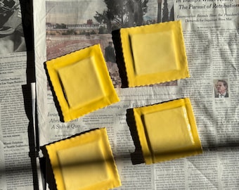 Juego de posavasos con forma de raviolis (juego de 4)