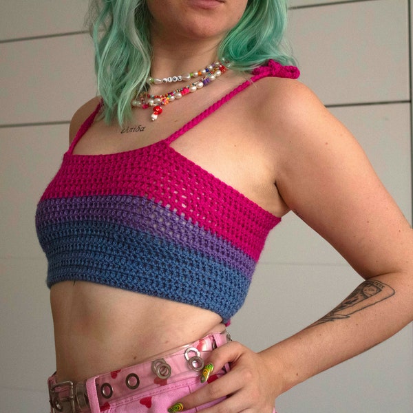 PRIDE crochet top || handmade || made to order || LGBTQIA || slow fashion || clothes || small business