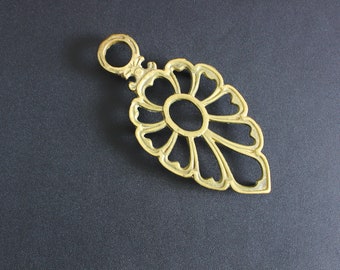 Vintage Leaf Shape Brass Trivet