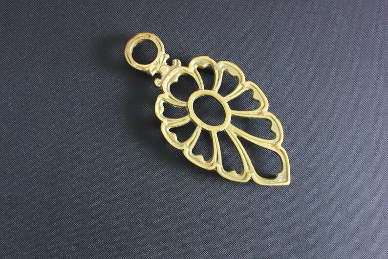 Vintage Leaf Shape Brass Trivet