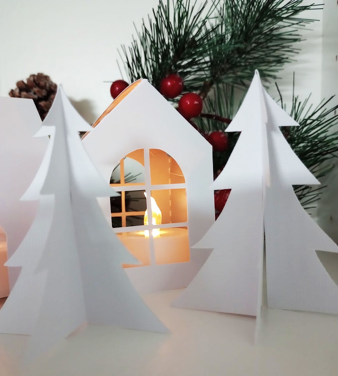 Printable Paper Village Templates for DIY Christmas Etsy Printable Paper Village Templates for DIY Christmas Etsy