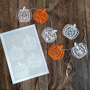 Printable Pumpkin Paper Cutting Bunting Templates for Halloween Card Making, Garlands, Stencils ...