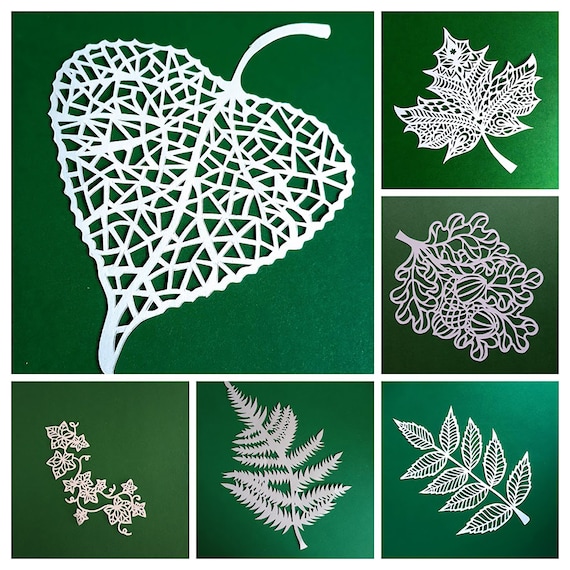 Printable leaf themed paper cutting templates, free practice sheet u0026  instructions included. pdf file, digital download. botanical crafting. -  etsy ireland