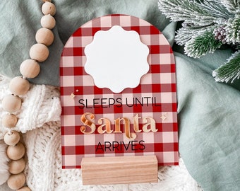 Plaid Christmas Countdown Calendar - Advent Calendar - Family Christmas Calendar - Christmas Decor - Christmas Decoration