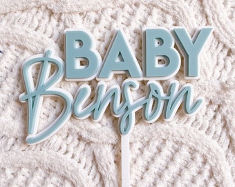 Baby shower Cake Topper | Gender Reveal Cake Topper | 3D Cake Topper | Personalised Cake Topper | Baby Shower Decor