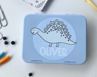 Personalisierte Kinder Bento Boxen | Personalisierte Stegosaurus Brotdose | UV Bedruckte Lunchbox | Zurück in die Schule | Dinosaurier Lunchbox