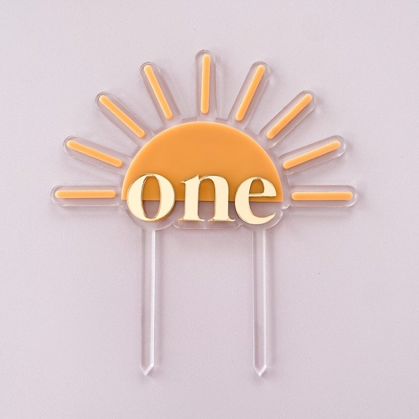 One year old Cake Topper | First Birthday Sun topper | Once around the sun | Cake Topper | 3D sun Cake topper | Birthday cake topper