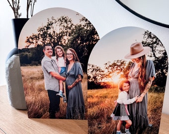 Wooden Photo Block | Freestanding Arch Photo Gift | Timber Photo Gift for Mum  | Photo on wood