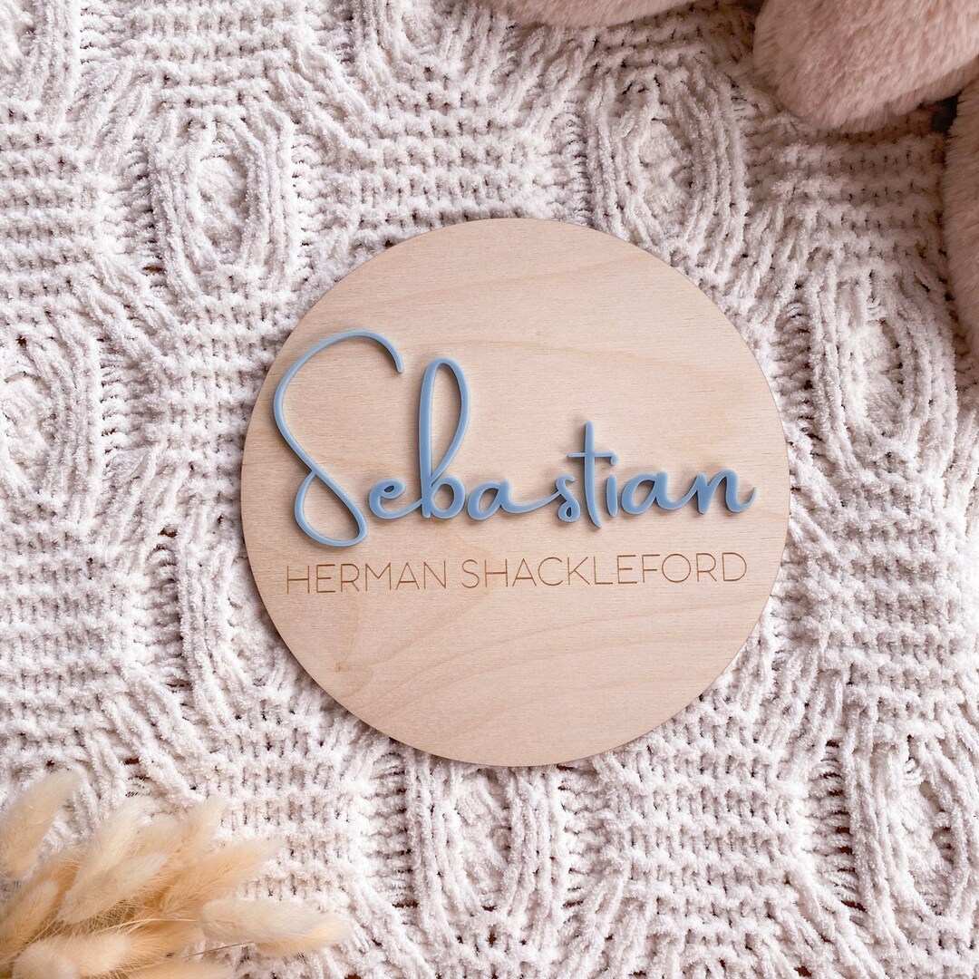 Personalised Wooden Name Plaque Nursery Birth Announcement Australia ...