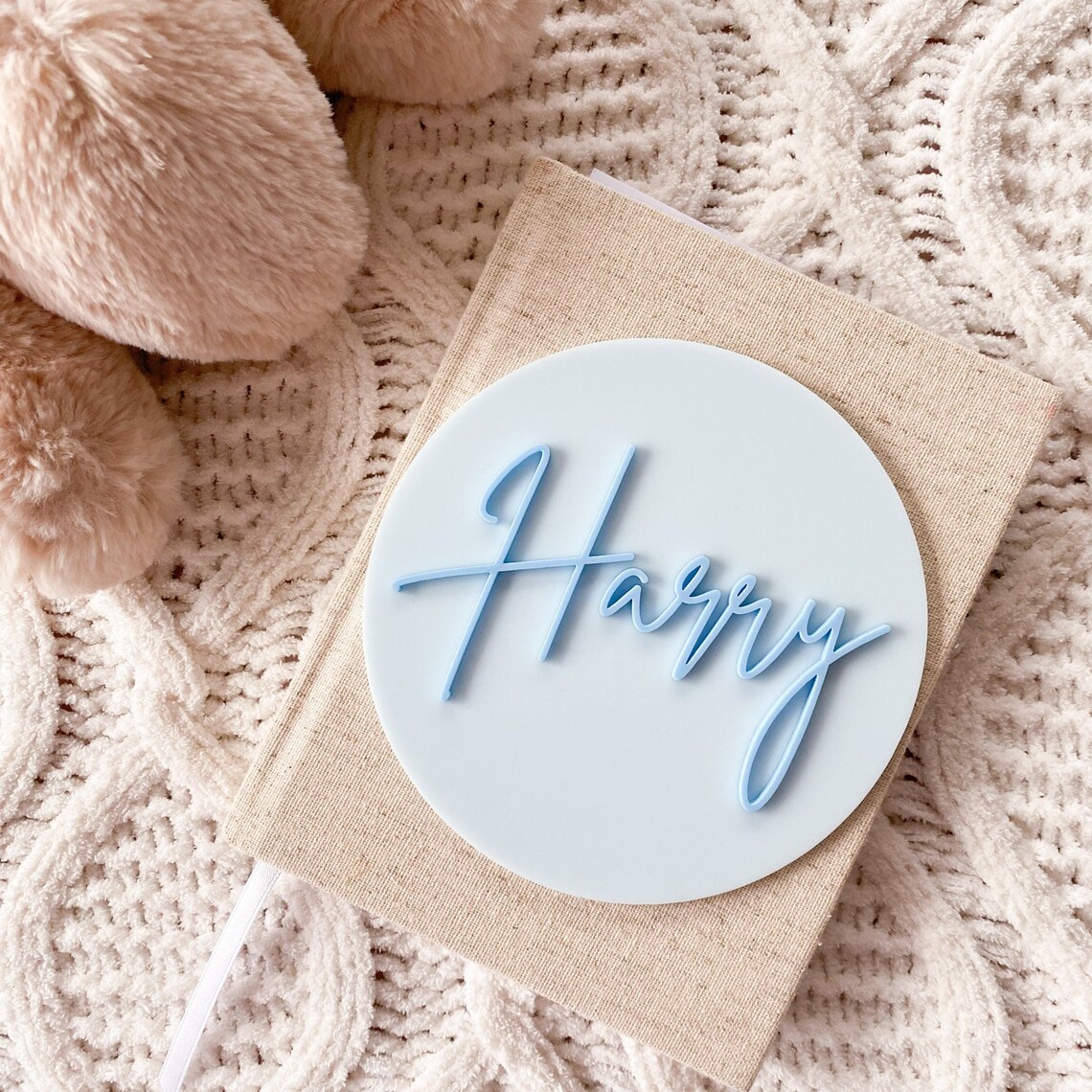 Nursery Name Plate Birth Announcement Plaque Acrylic Baby Etsy