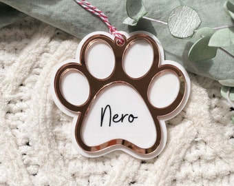 Puppy Paw Print Christmas Decoration | Personalised pet Decoration | Dog's First Christmas | Christmas ornament | Home Christmas Decor