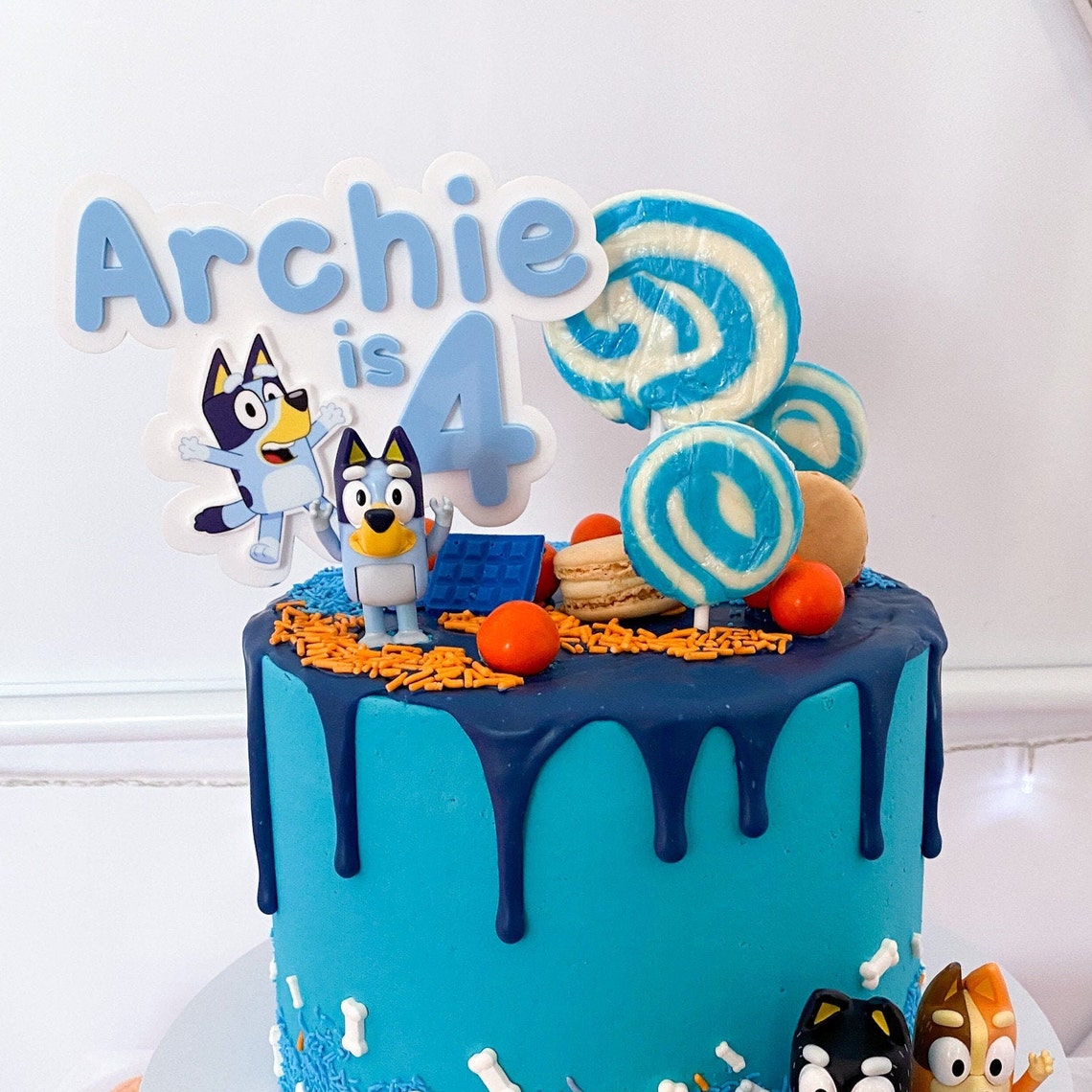 Bluey Inspired Cake Topper Etsy
