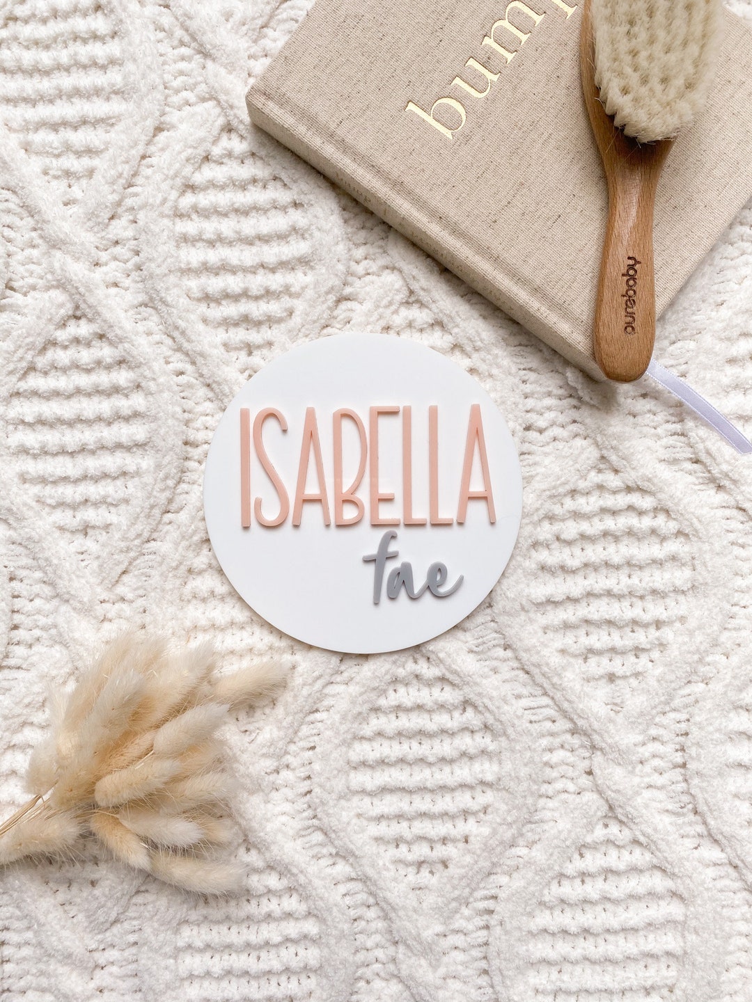 Nursery Name Plate Birth Announcement Plaque Acrylic Baby Etsy