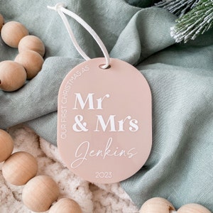 Arch First Christmas Married Tree Ornament | Mr and Mrs Christmas Decoration| Christmas Decoration