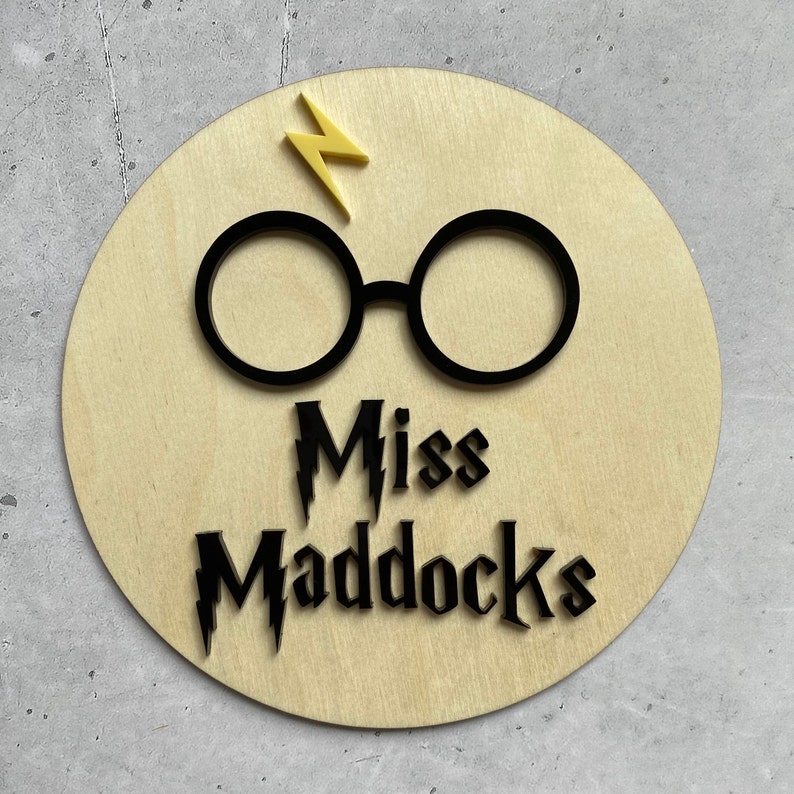 Teacher Name Plaque Harry Potter Inspired Acrylic Name Plaque Classroom decor Teachers Gifts Teacher Gift Idea