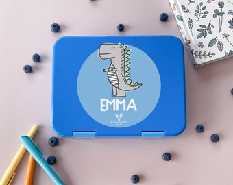 Bento Box per bambini personalizzati / Lunchbox T-Rex personalizzato / Lunchbox stampato UV / Ritorno a scuola / Lunchbox Dinosauro