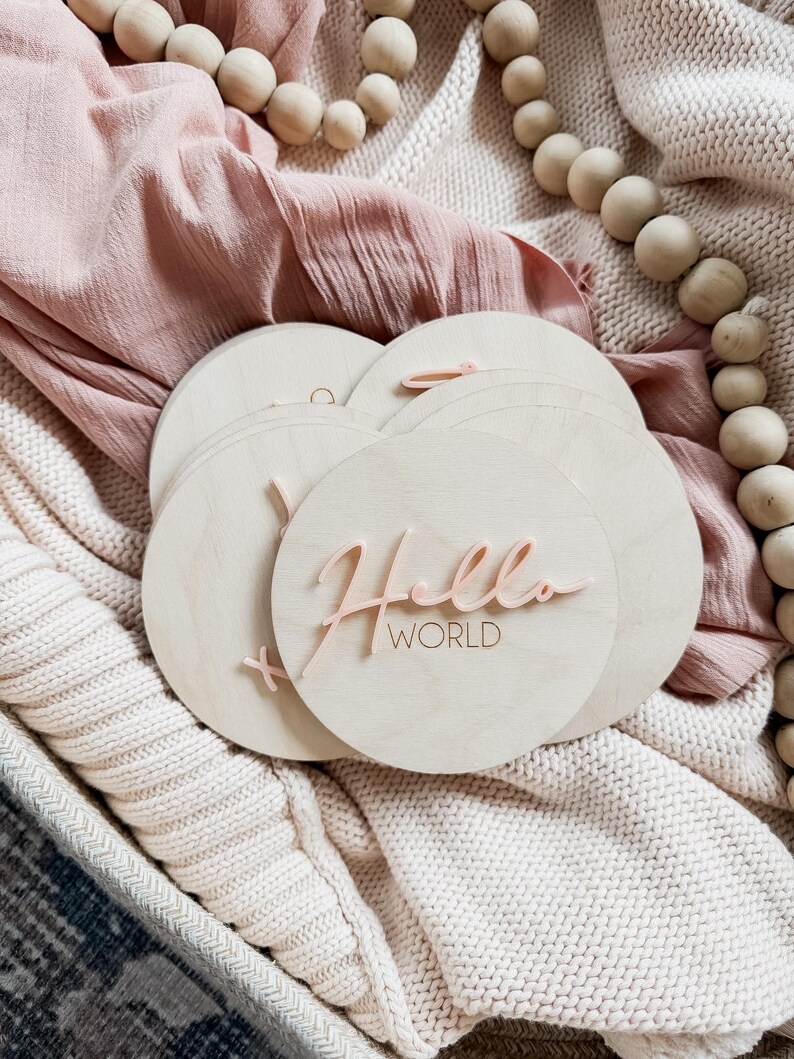 Wooden Baby Milestone Cards – Timber & Acrylic Set of 15 - Etsy Australia