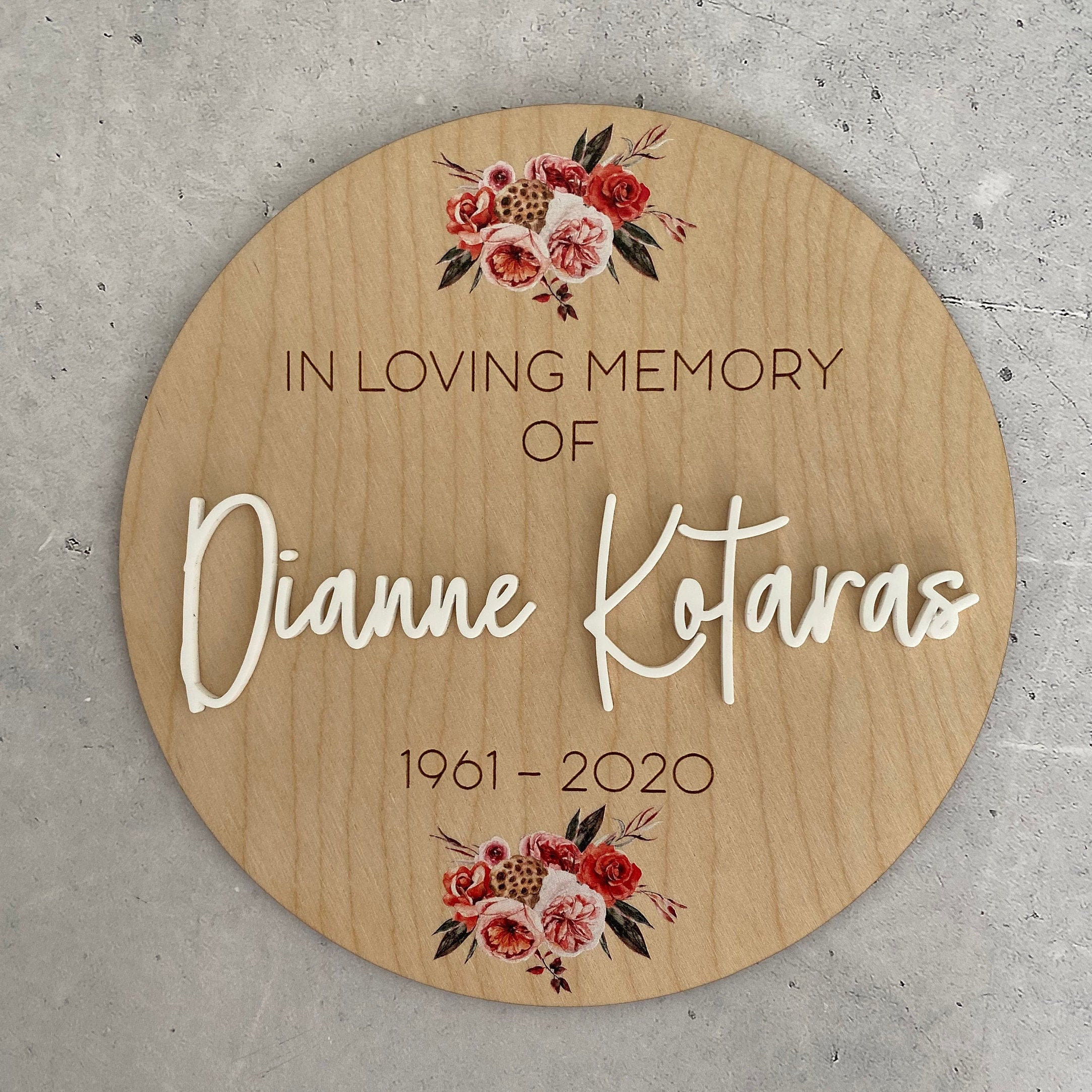 In Memory of Plaque Personalised Memorial Plaque Memorial Etsy