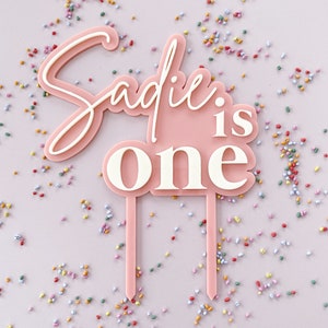 Birthday Cake Topper | First Birthday | Personalised Cake Topper | 3D Cake topper | Layered Cake topper