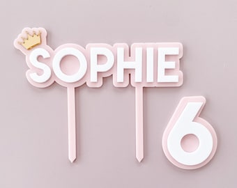 Princess theme Cake Topper | Tiara Cake Topper | 3D Cake topper | Birthday cake topper