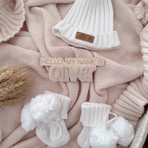 Plaque personnalisée de faire-part de naissance | Faire-part de naissance | Plaque nom bébé | Décoration de chambre d&#39;enfant | Accessoire photo pour faire-part de naissance