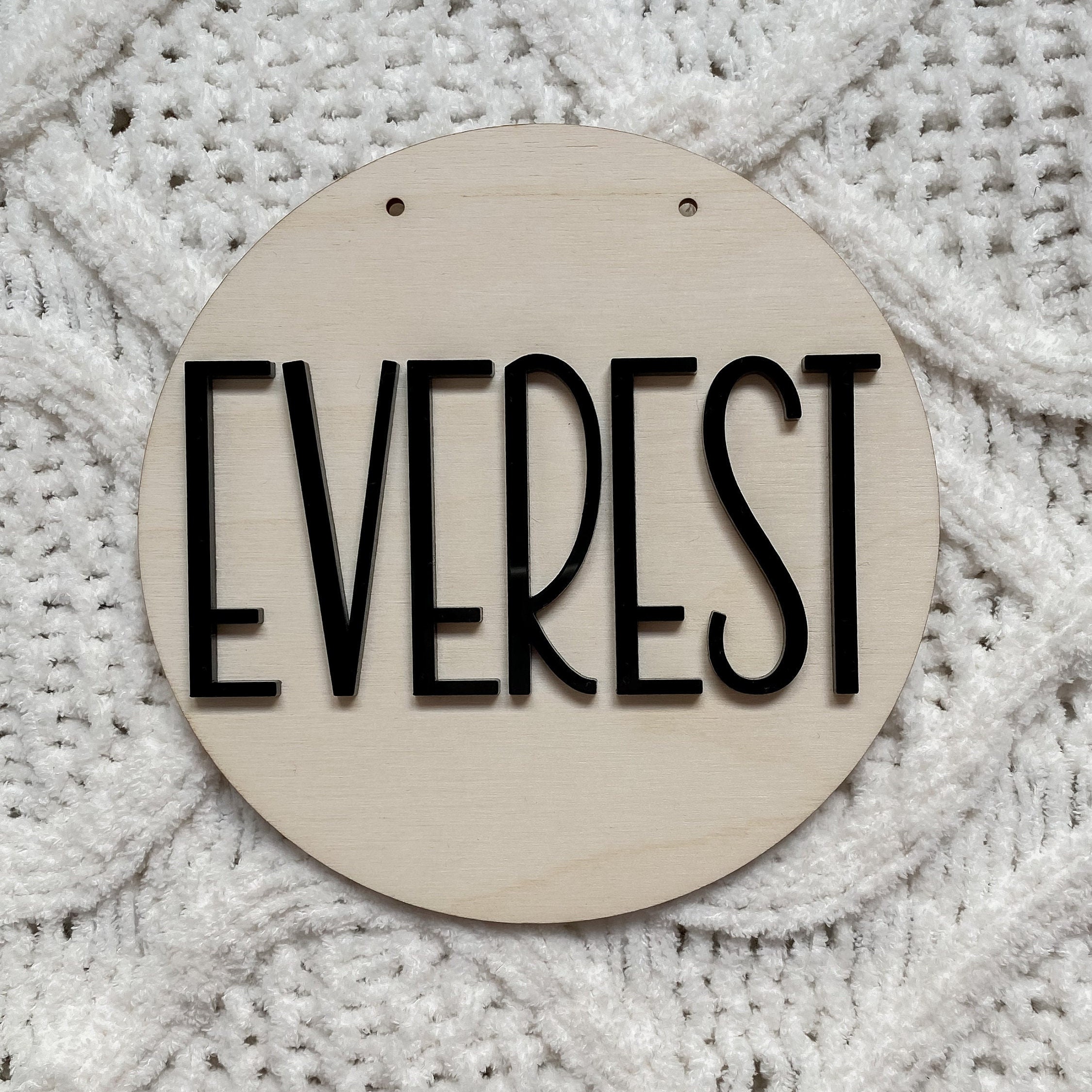 Custom Wooden and Acrylic Name Plaque - Birth Announcement - Name ...