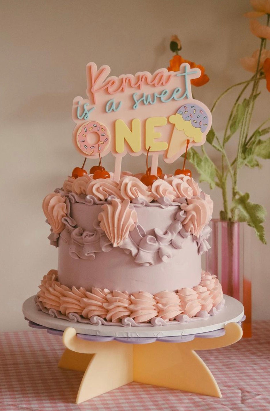 Custom Sweet One Birthday Cake Topper