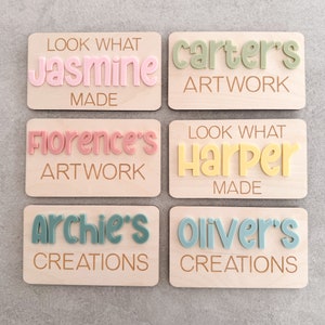 Kids artwork magnets | Personalised Kids artwork display fridge magnets | Look what I made fridge magnet