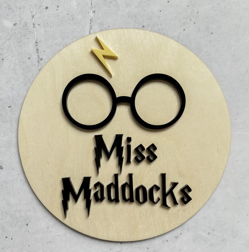 Teacher Name Plaque Harry Potter Inspired Acrylic Name Plaque Classroom decor Teachers Gifts Teacher Gift Idea