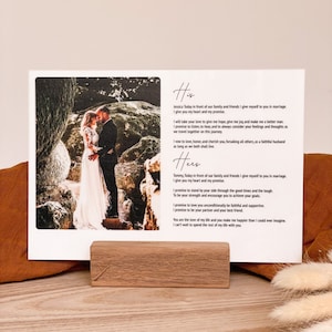 Wedding Anniversary Gift | Wedding Vows | Valentines day gift | Wedding Keepsake |First Wedding Anniversary gift