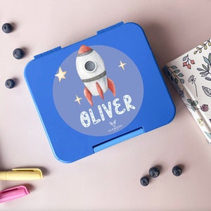 Personalised Childrens Mini Bento Snack Box | Personalised Lunchbox | Back to School | Spaceship Lunchbox