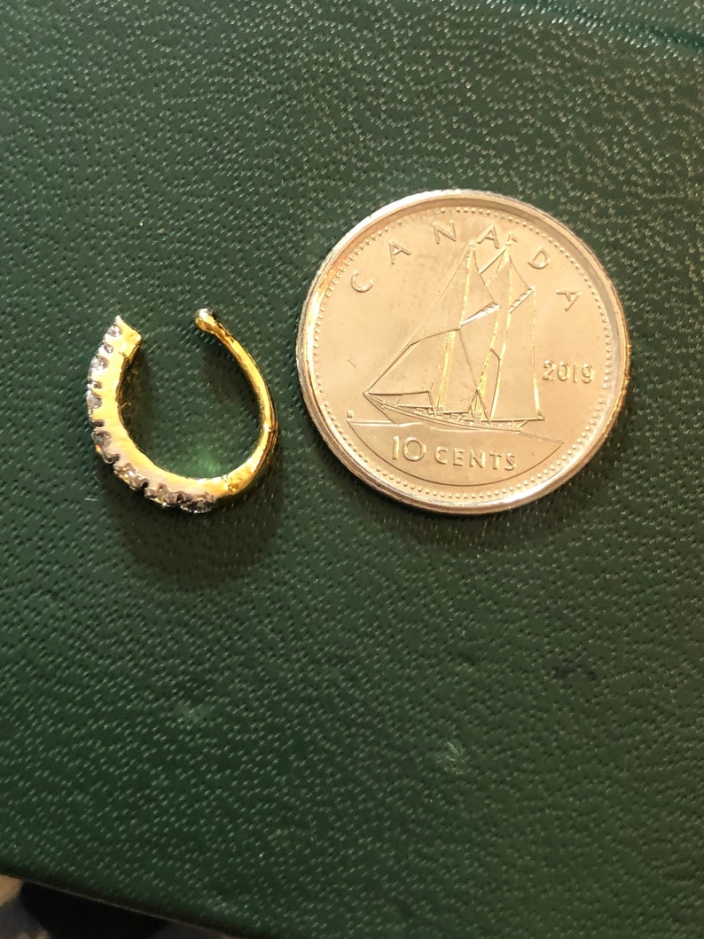 Oval Nose ring pierceless pinch nose ring nose jewelry nose hoop nose jewel nose ring body jewels zircon nose ring pinch nose ring
