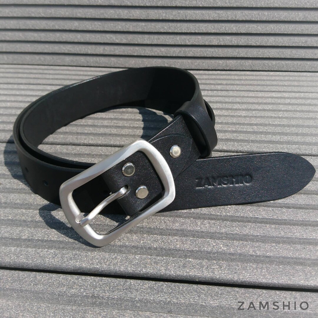 Men's Leather Belt Zamshio Handmade Men's Belt - Etsy