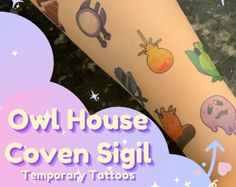 The Owl House Coven Sigil Tattoos Temporary for Cosplay!