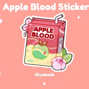 The Owl House Apple Blood Juice Vinyl Sticker