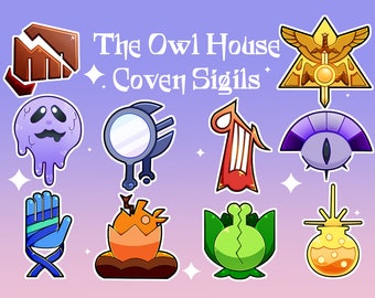 The Owl House Coven Sigil Vinyl Stickers Bundle