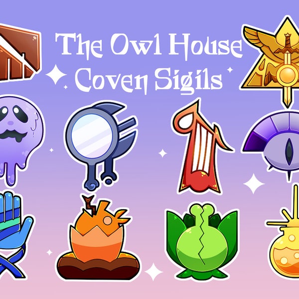 The Owl House Coven Sigil Vinyl Stickers Bundle