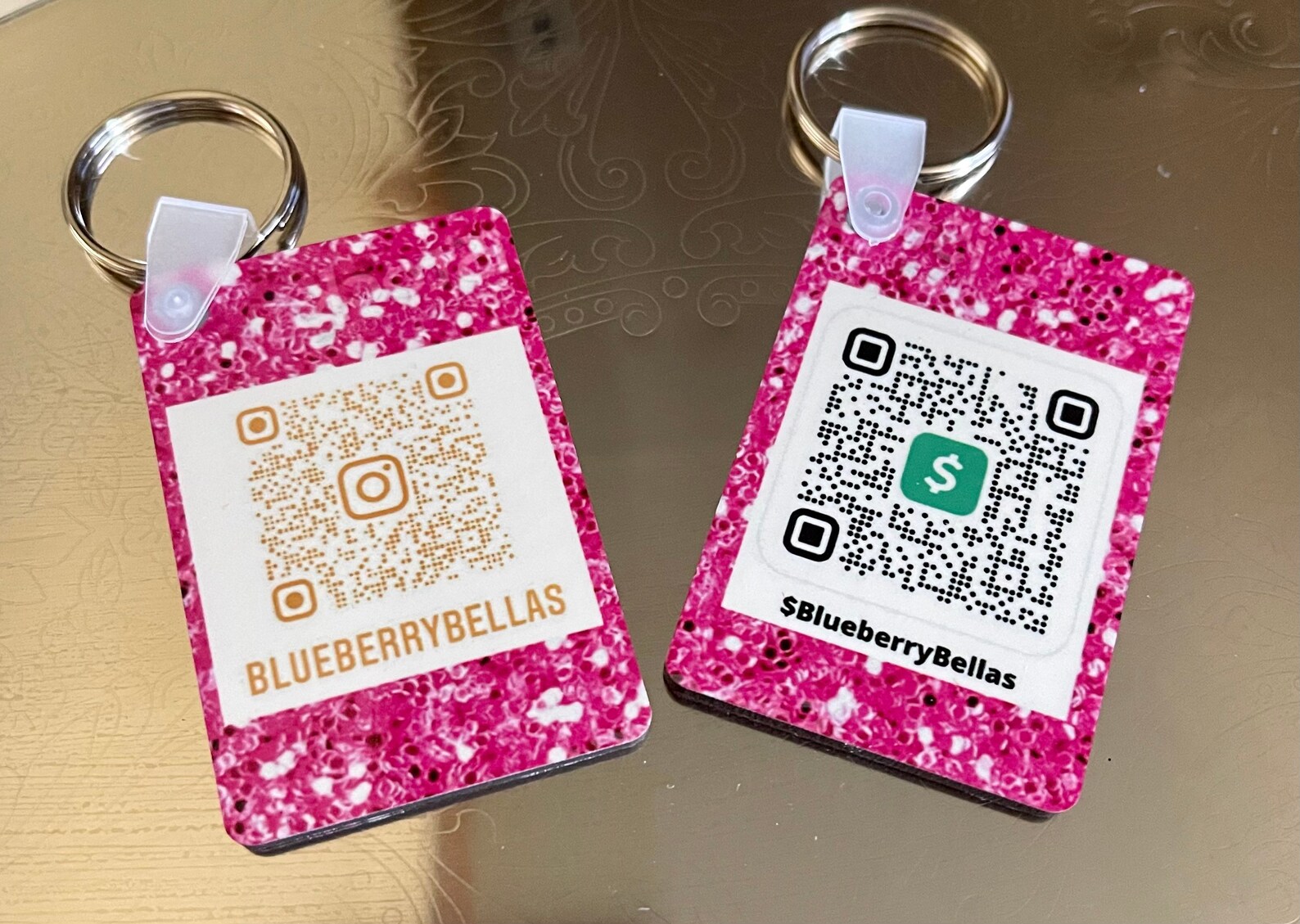 QR code keychains Etsy