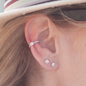 Ear Cuff Earring Wrap Body Sterling Silver no piercing needed great gift idea