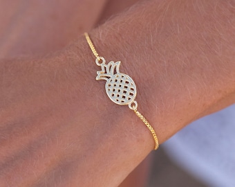 Pineapple Gold Bracelet Birthday or Christmas Gift Idea