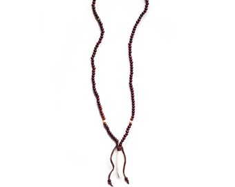 Male Wooden Necklace with Tooth pendant Ethnic